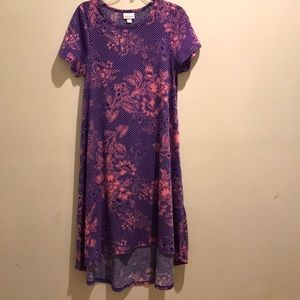 LulaRoe Carly Dress Size XXS. Pink and purple.